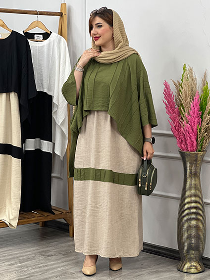 پیراهن دوتیکه آیگل سبز 1