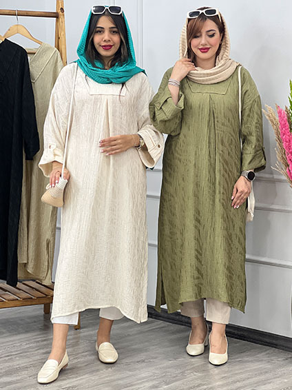 مانتو پیراهنی تانسو سبز 1
