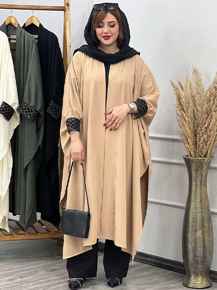مانتو عبایی مهرانه نسکافه ای 1