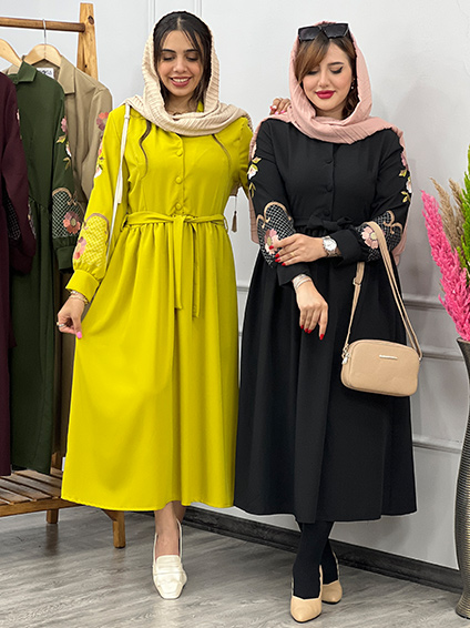 مانتو پیراهنی مشکی 1