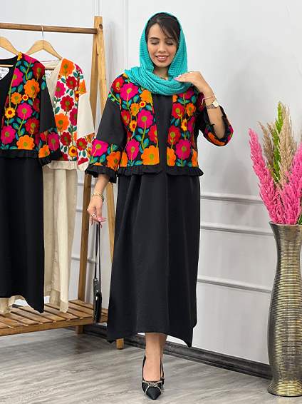 پیراهن رویه دار اسکای مشکی 1