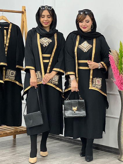 پیراهن سه تیکه خاتون مشکی 1