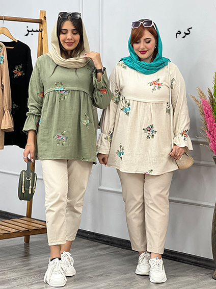 شومیز گلابتون سبز 1