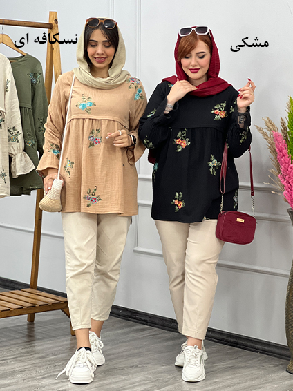 شومیز گلابتون مشکی 1