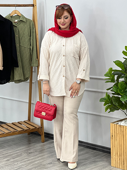  شومیز دانه شیری 1