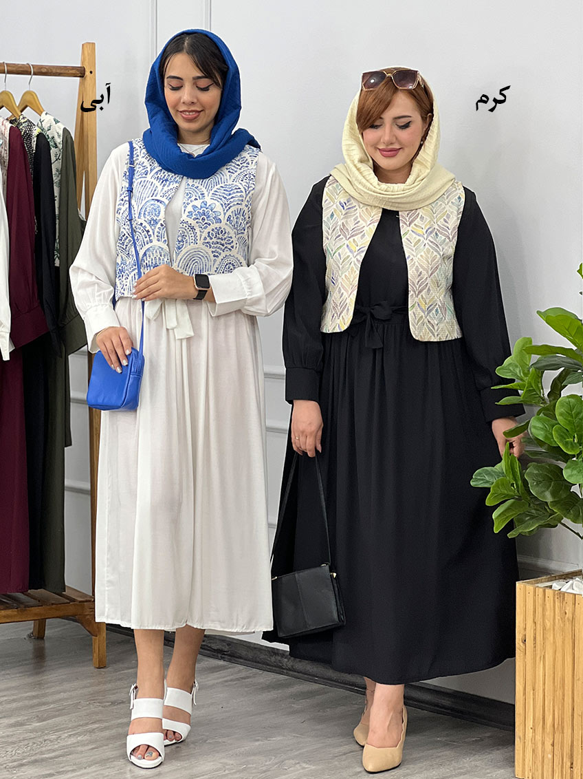 پیراهن دو تیکه آبی 1