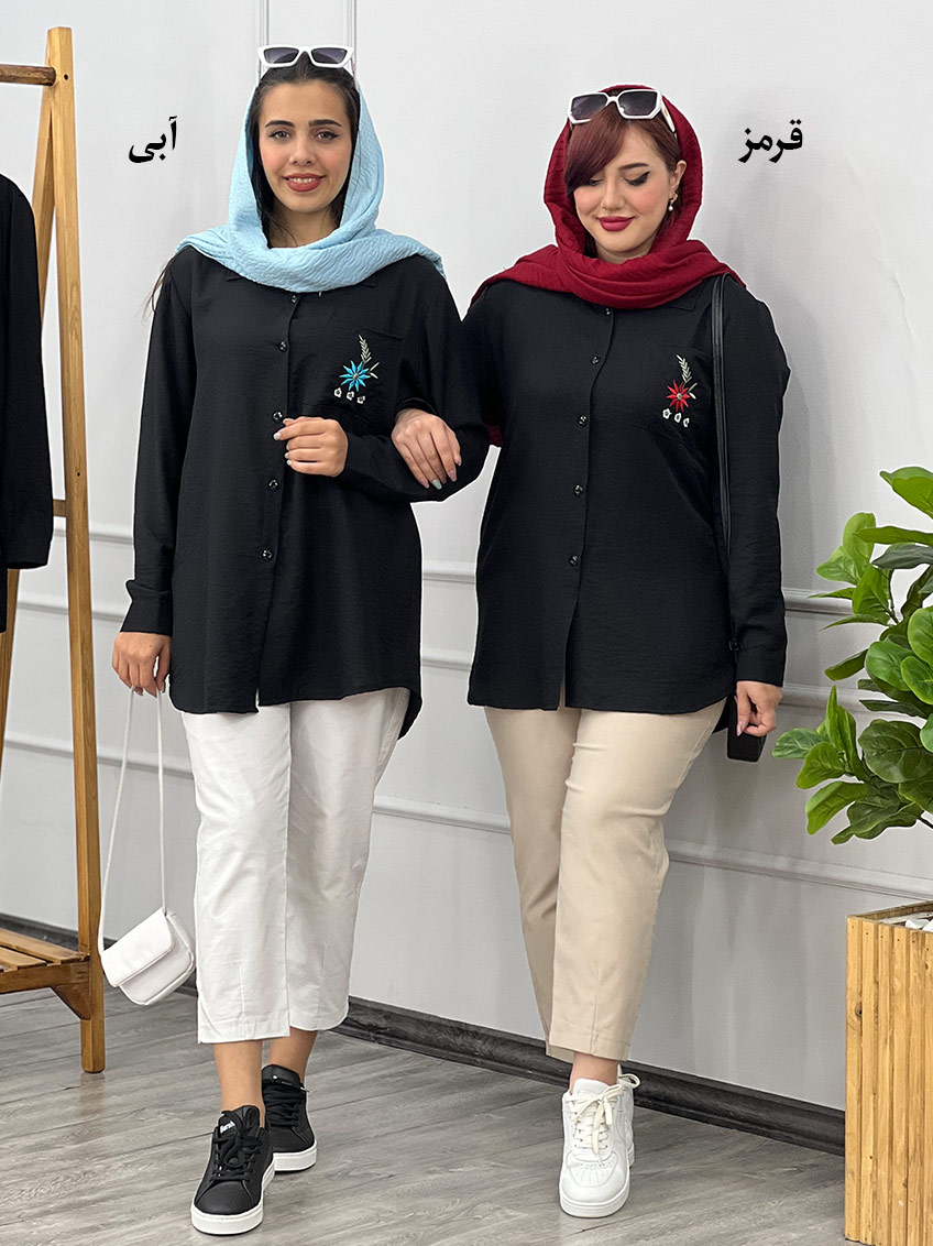  شومیز بنفشه آبی 1