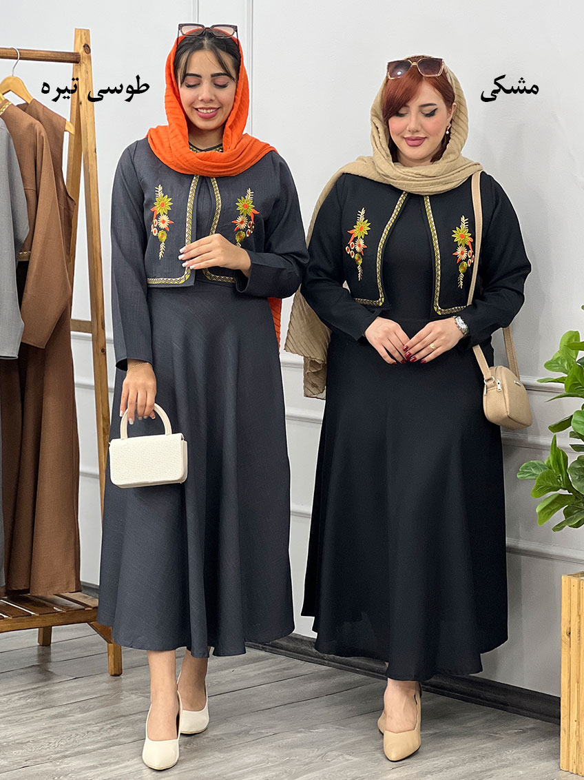 پیراهن دو تیکه پونه مشکی 1