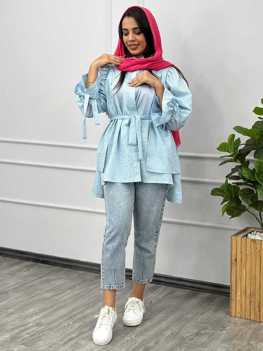 شومیز آبی روشن 1
