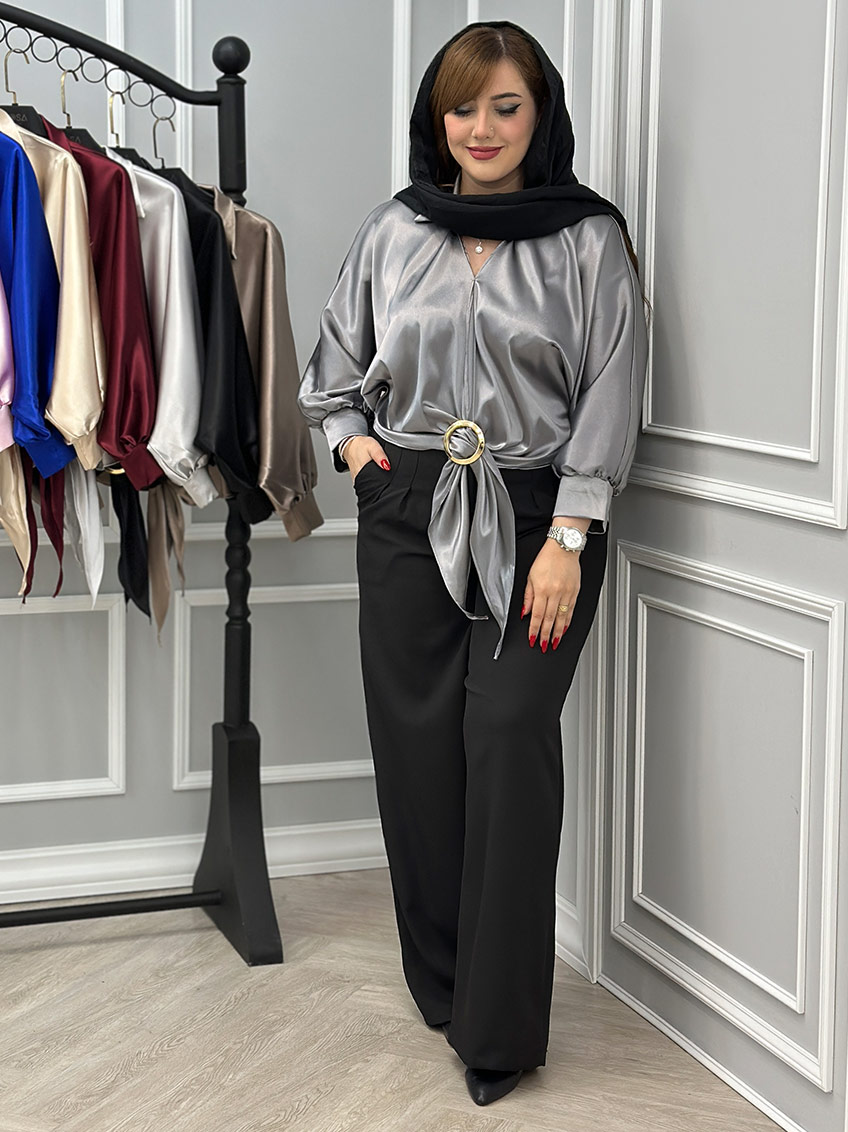 شومیز طوسی تیره 1