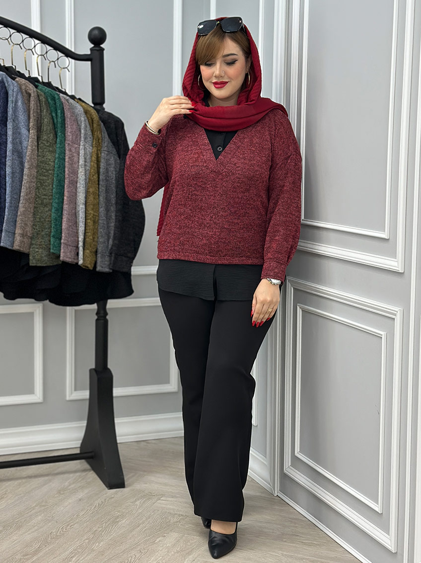 شومیز زرشکی 1