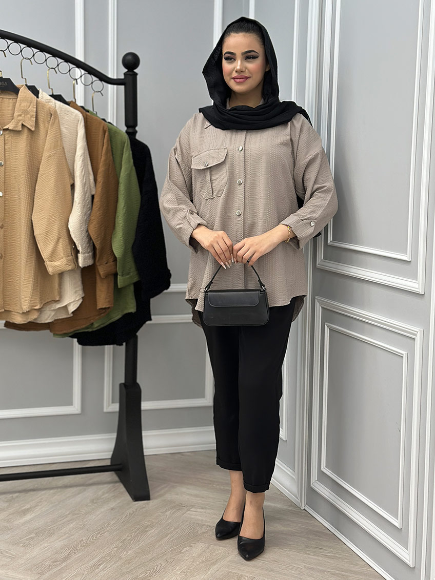 شومیز طوسی 1