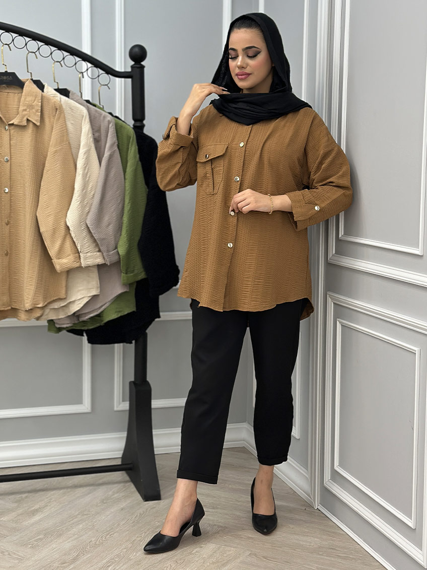 شومیز قهوه ای 1