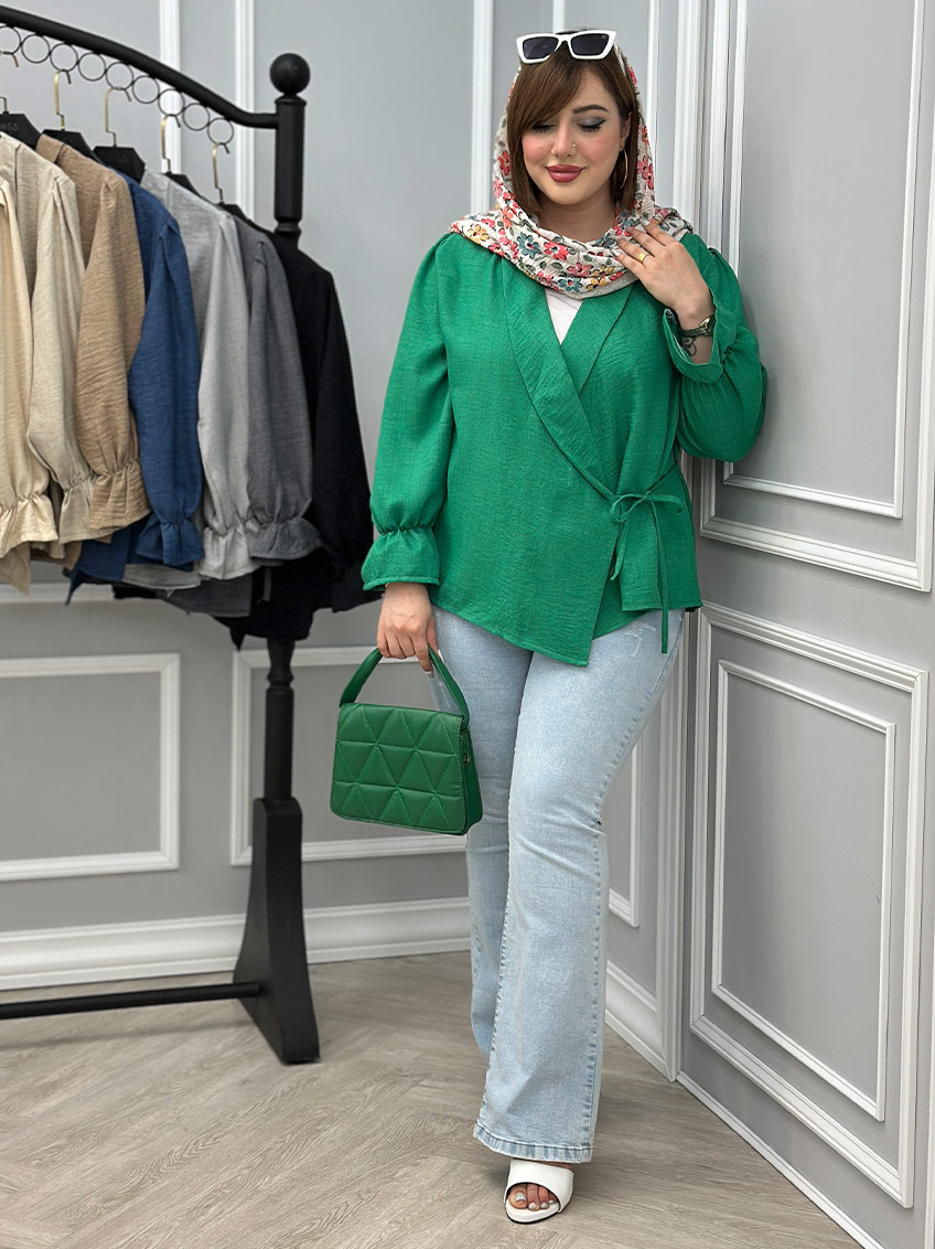 شومیز سبز روشن 1
