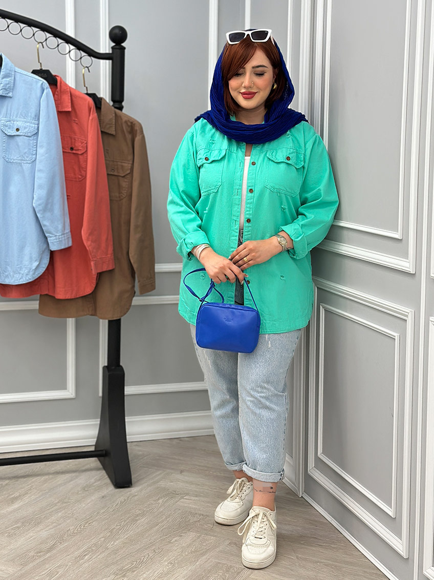 شومیز سبز آبی 1