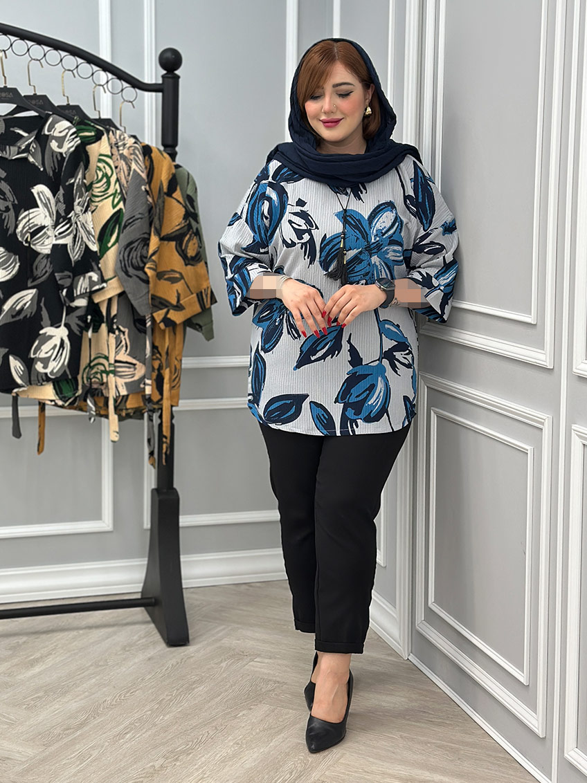 شومیز آبی روشن 1