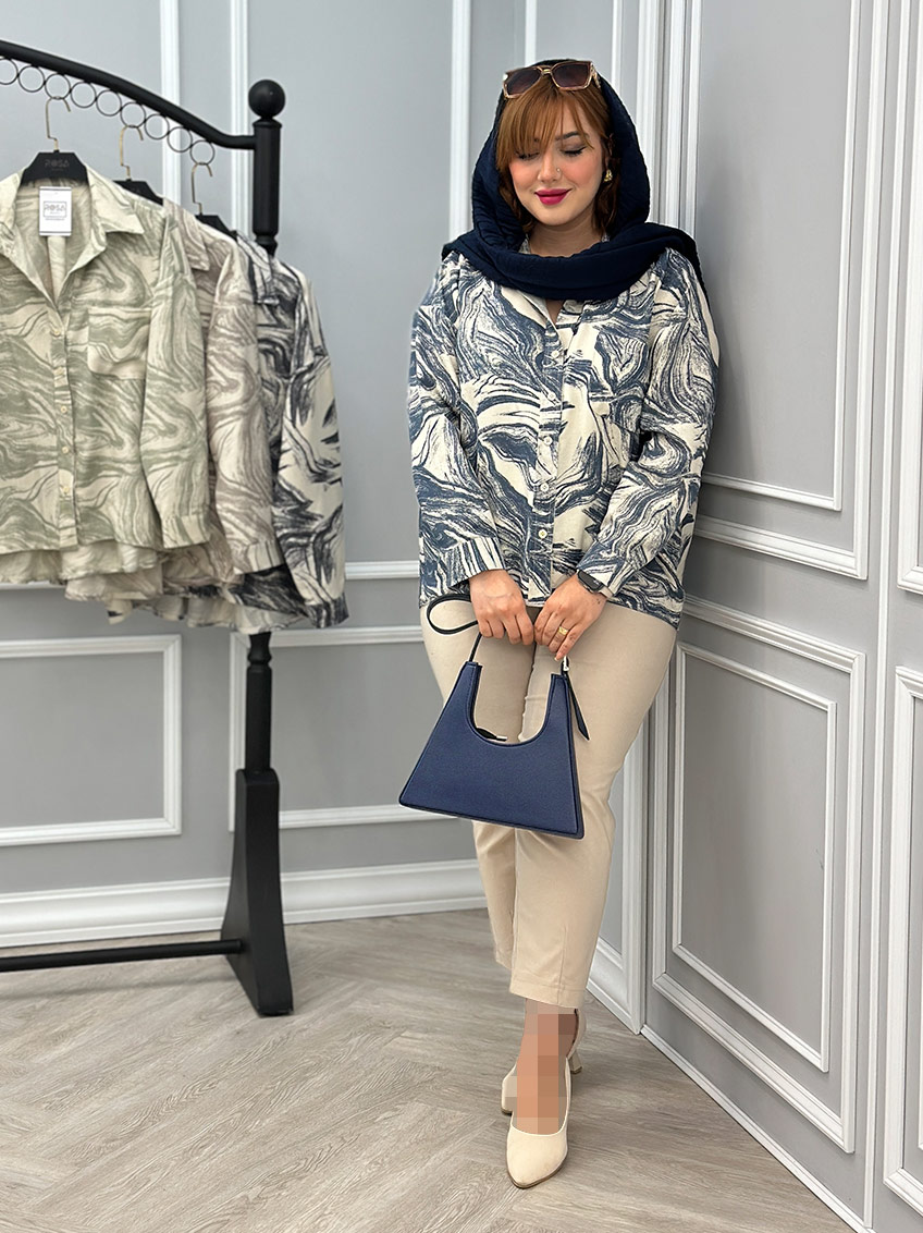 شومیز سرمه ای 1