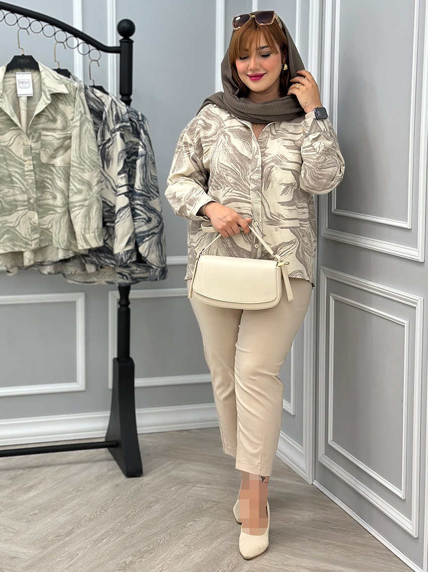شومیز خاکی 1