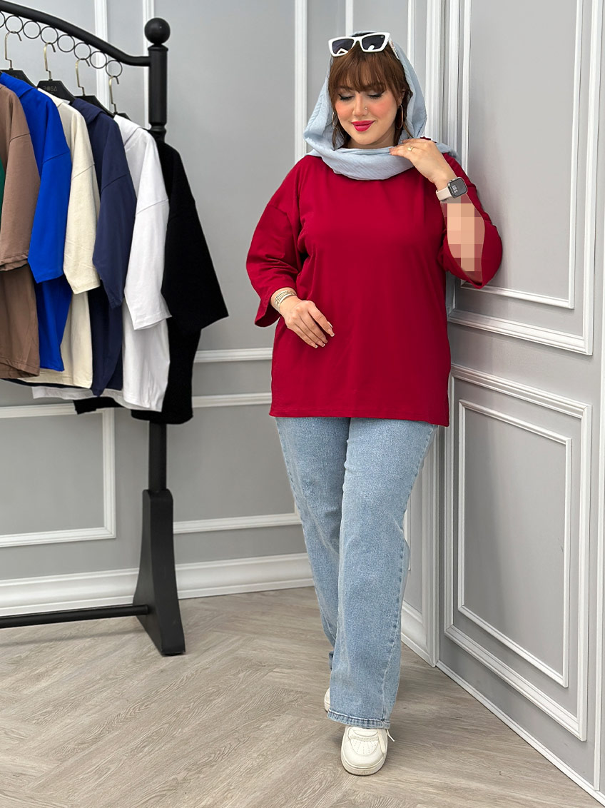 تیشرت زرشکی 1