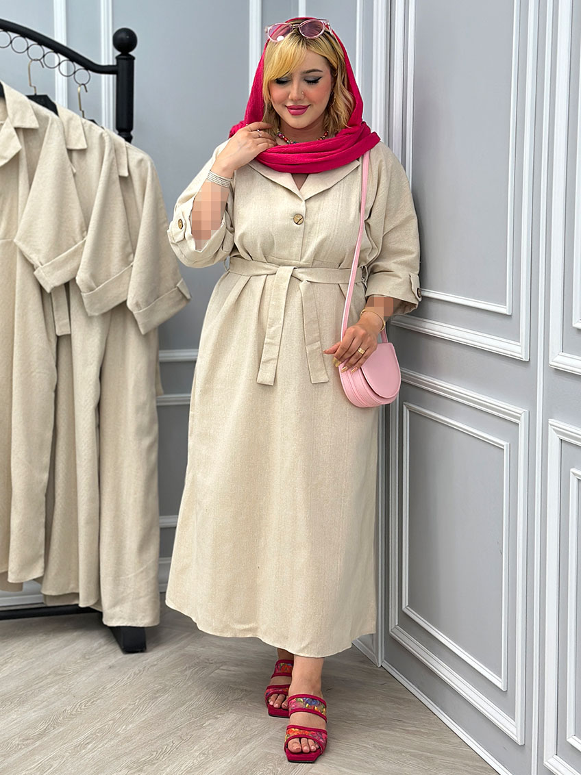 پیراهن لینن ژاکارد زینو 1