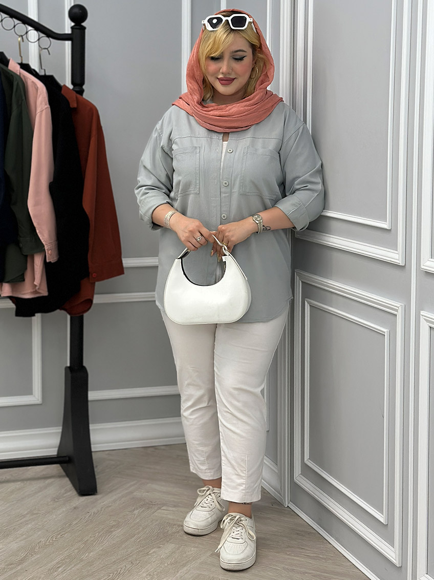  شومیز کتان پرنسا کد : 2930 1