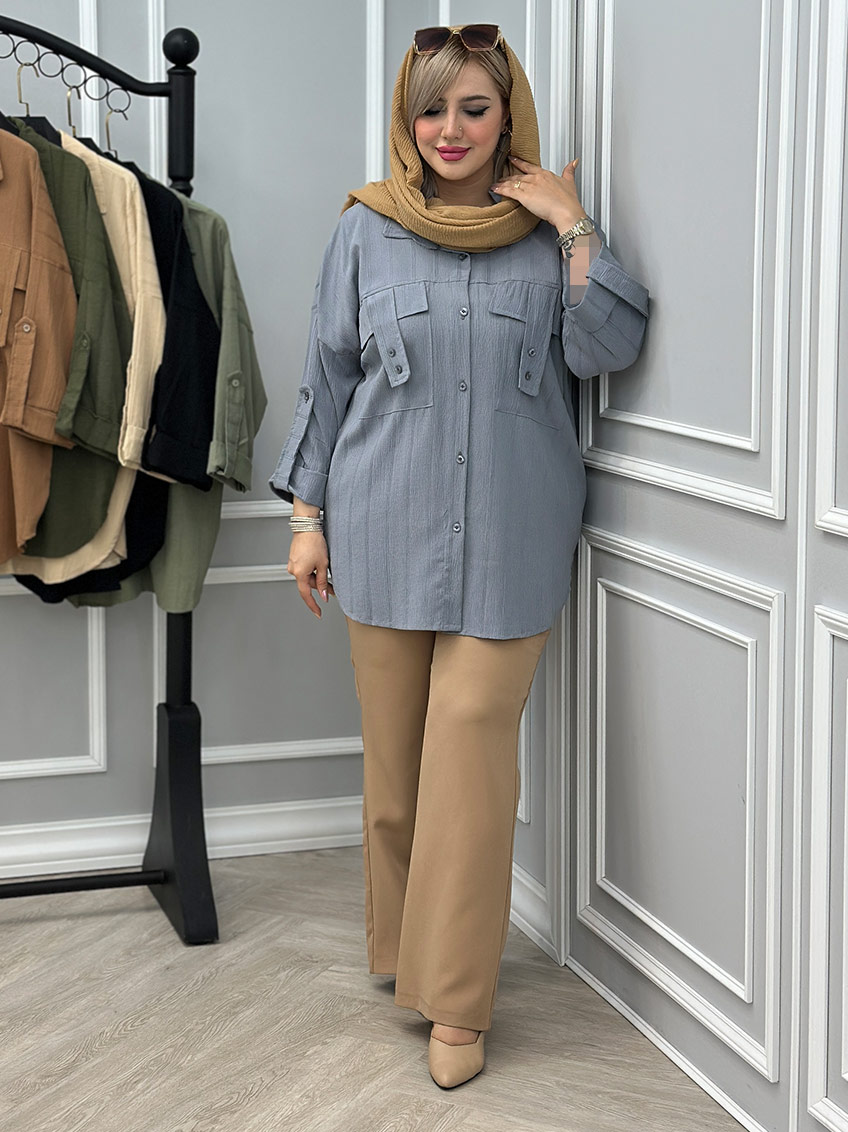 شومیز طوسی 1