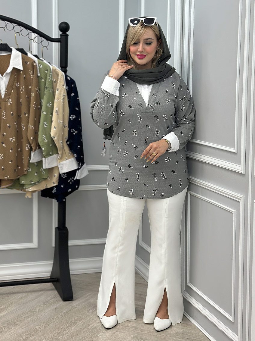 شومیز طوسی 1
