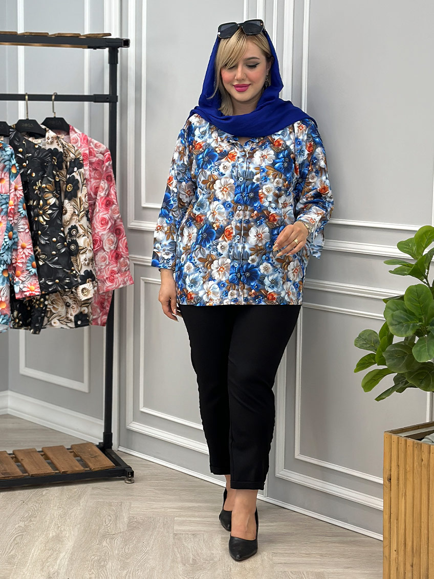شومیز آبی کاربنی 1