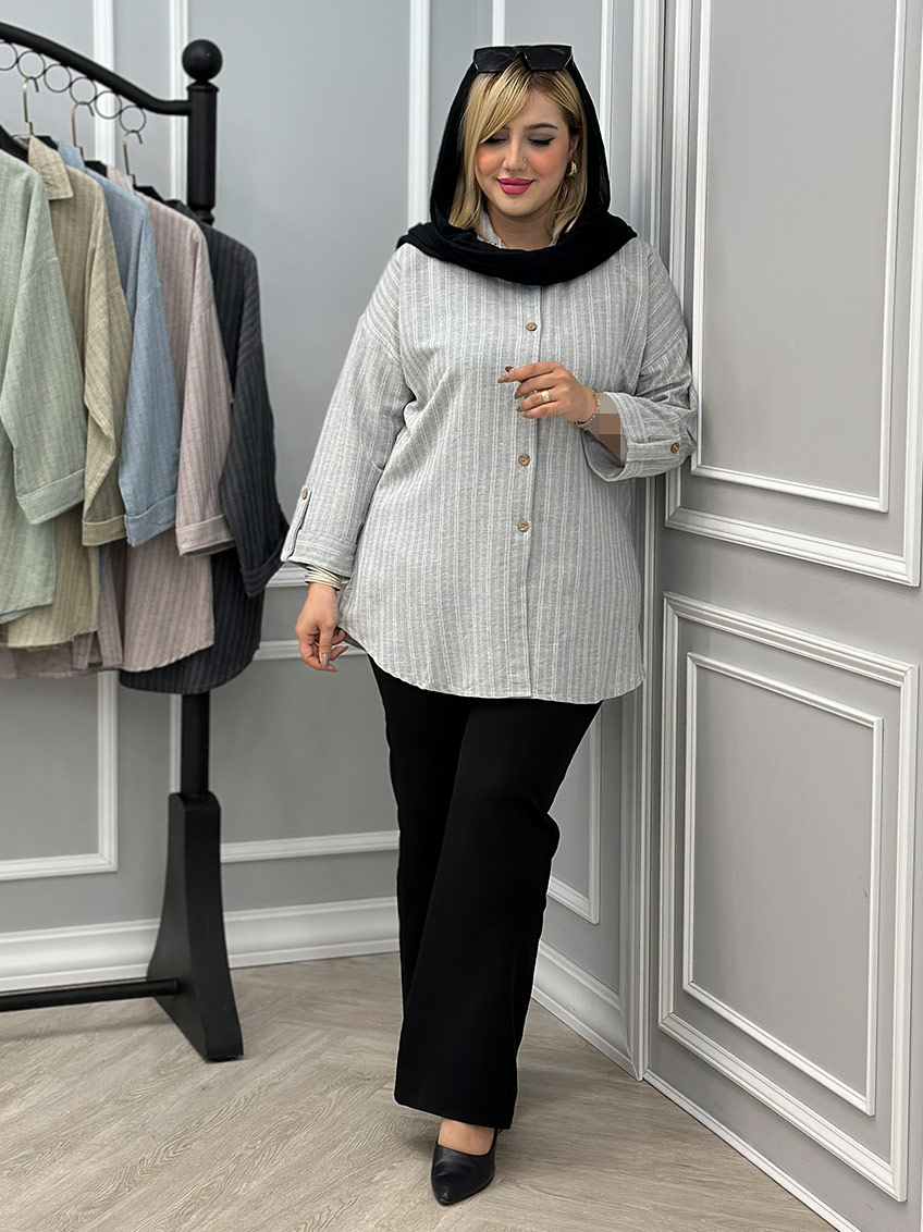 شومیز طوسی روشن 1