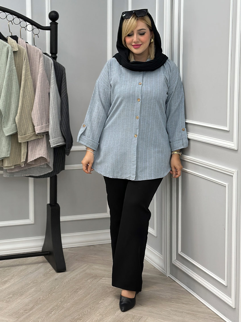 شومیز آبی روشن 1