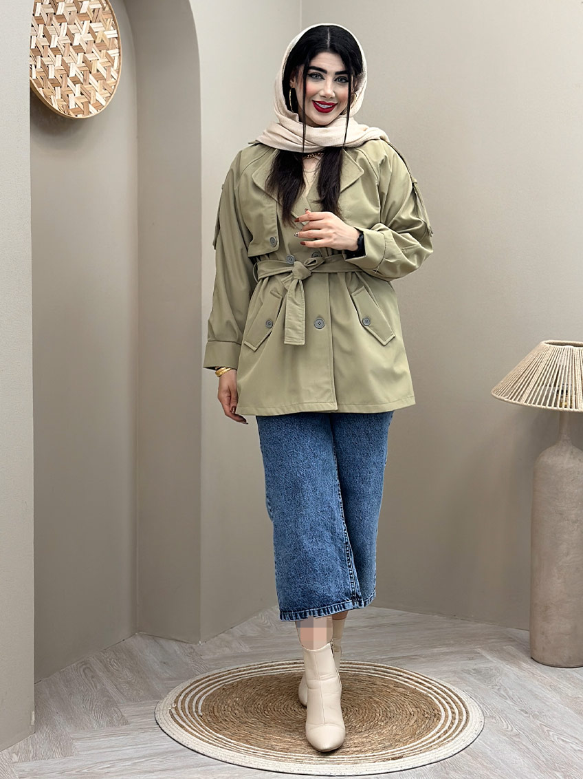 بارانی پسته ای 1