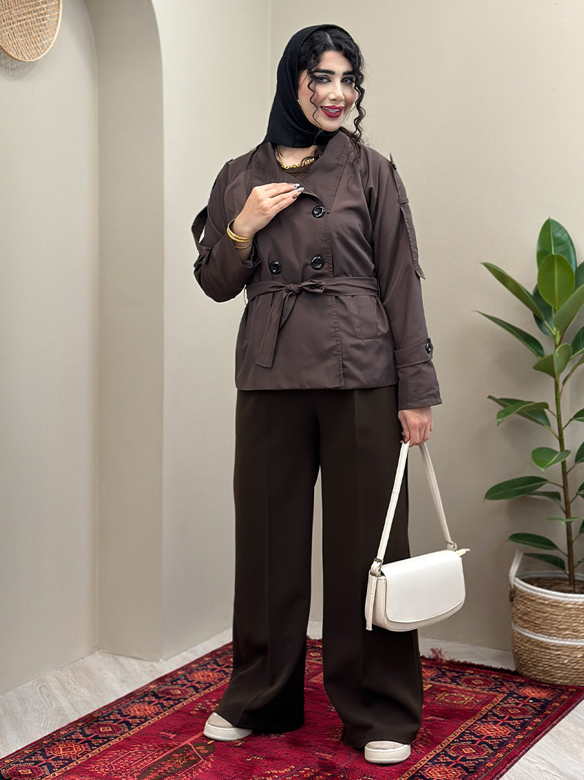 بارانی قهوه ای 1