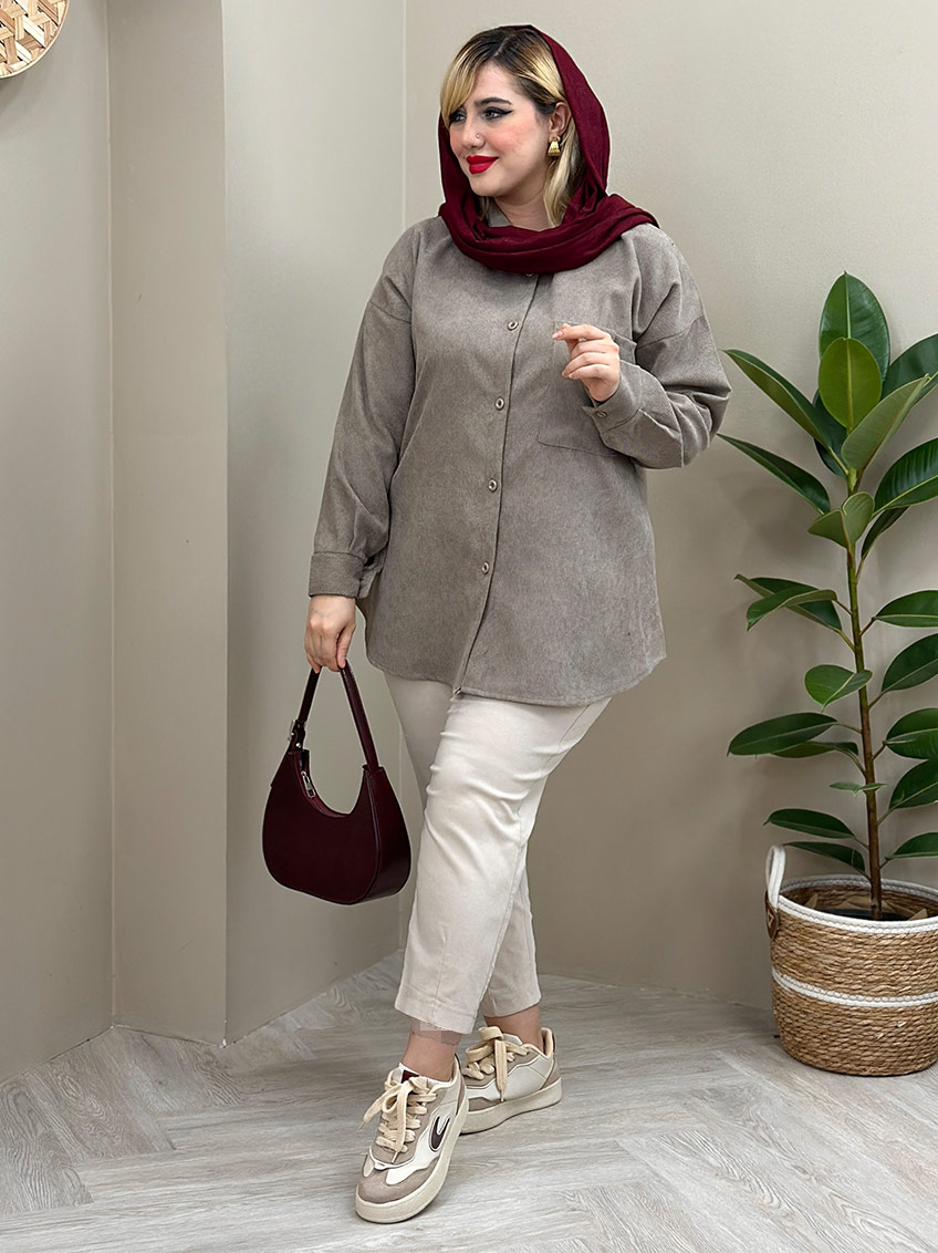 شومیز خاکی 1