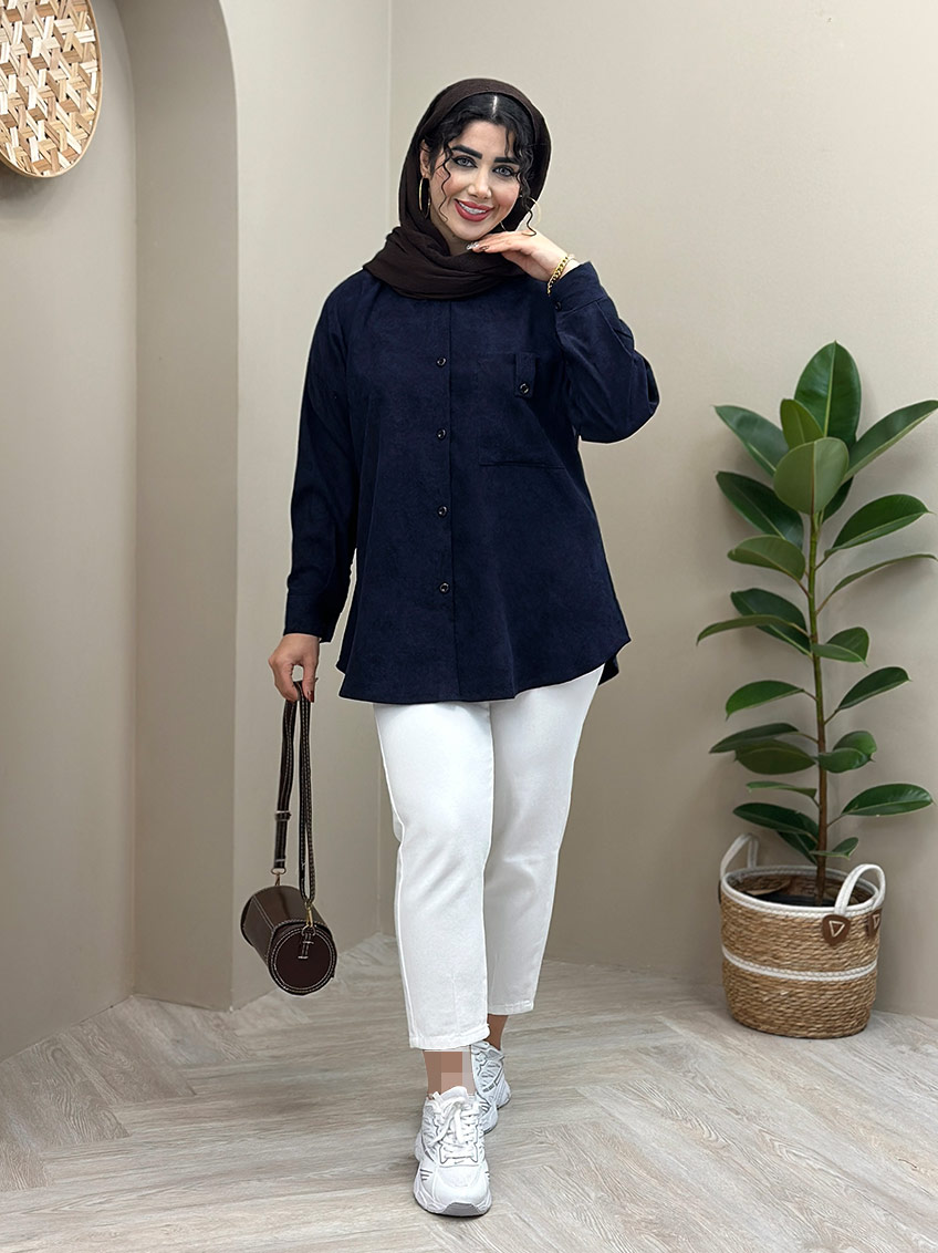 شومیز سرمه ای 1