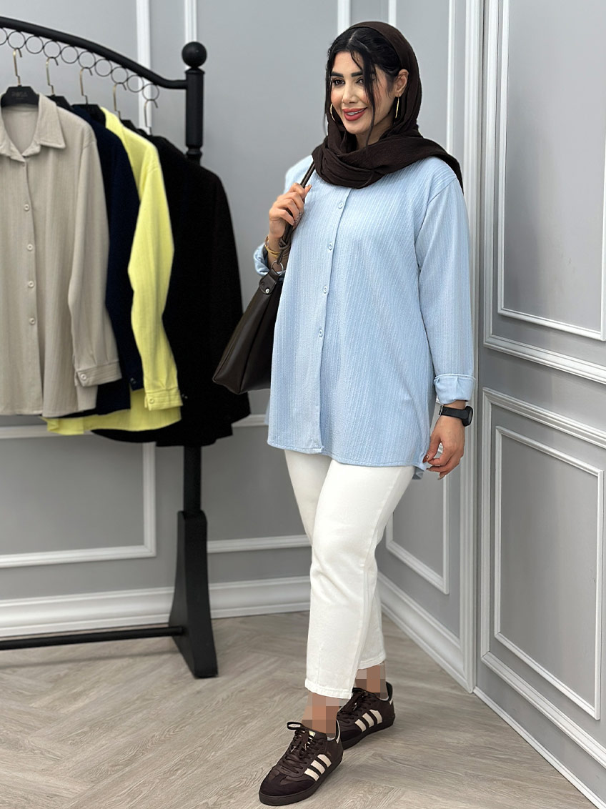 شومیز آبی روشن 1
