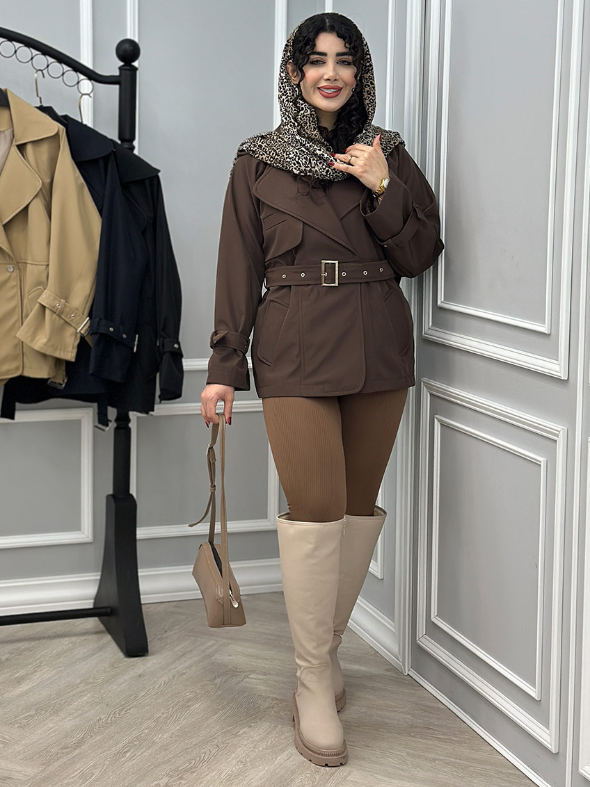 بارانی قهوه ای 1