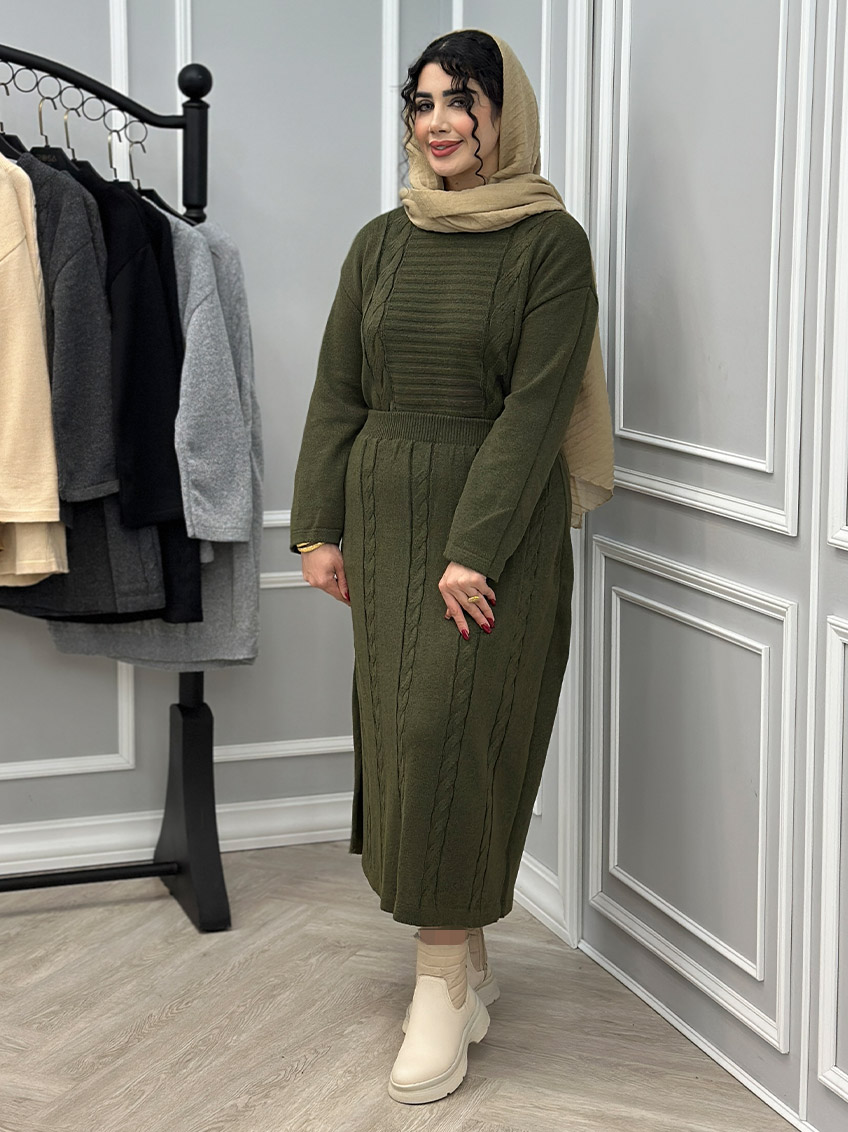 ست بلوز و دامن بافت تامیلا  1