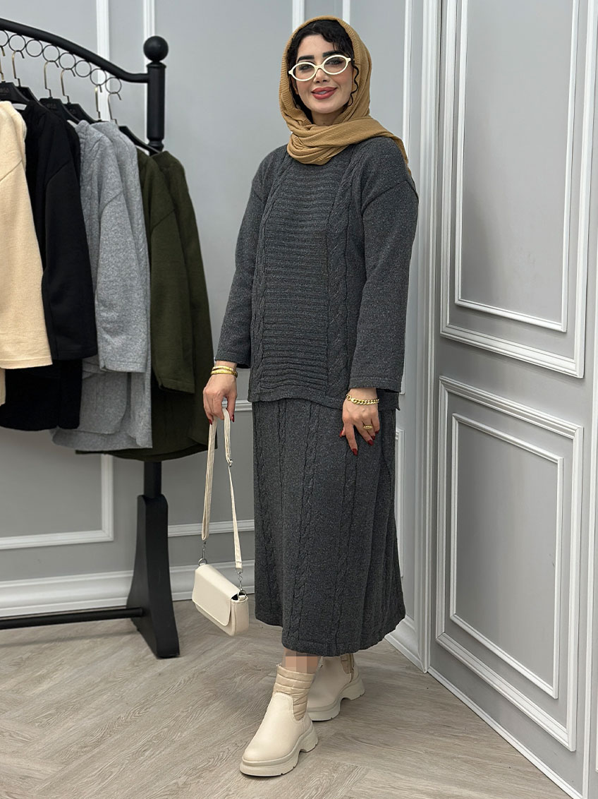 ست بلوز و دامن بافت تامیلا  1