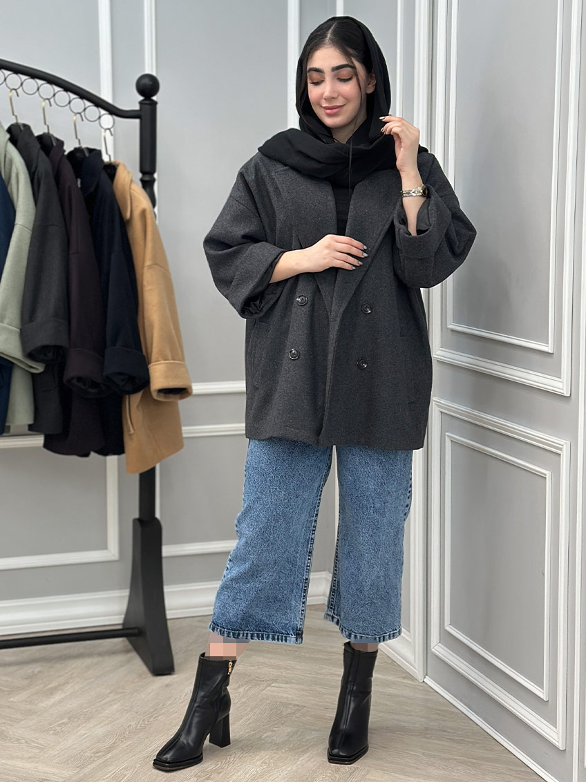 پالتو طوسی تیره 1