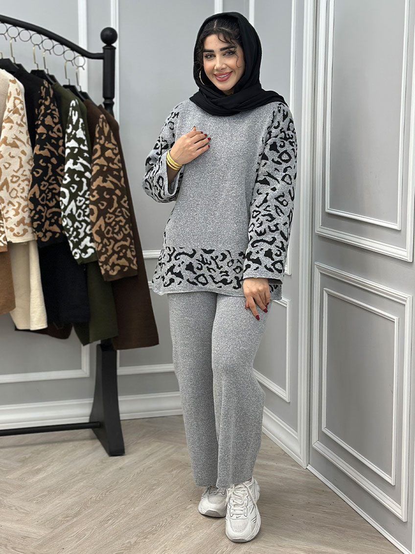 ست بلوز و شلوار بافت تافی 1