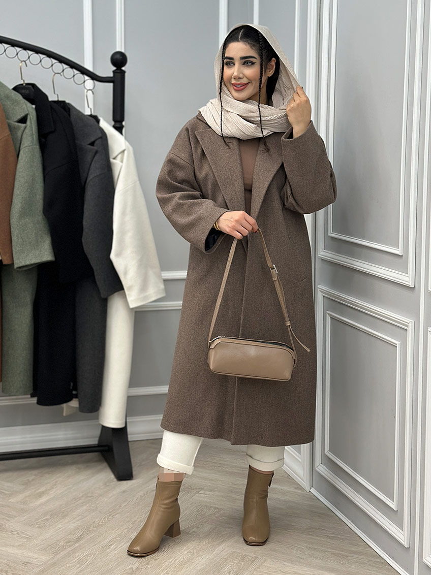 پالتو قهوه ای تیره 1