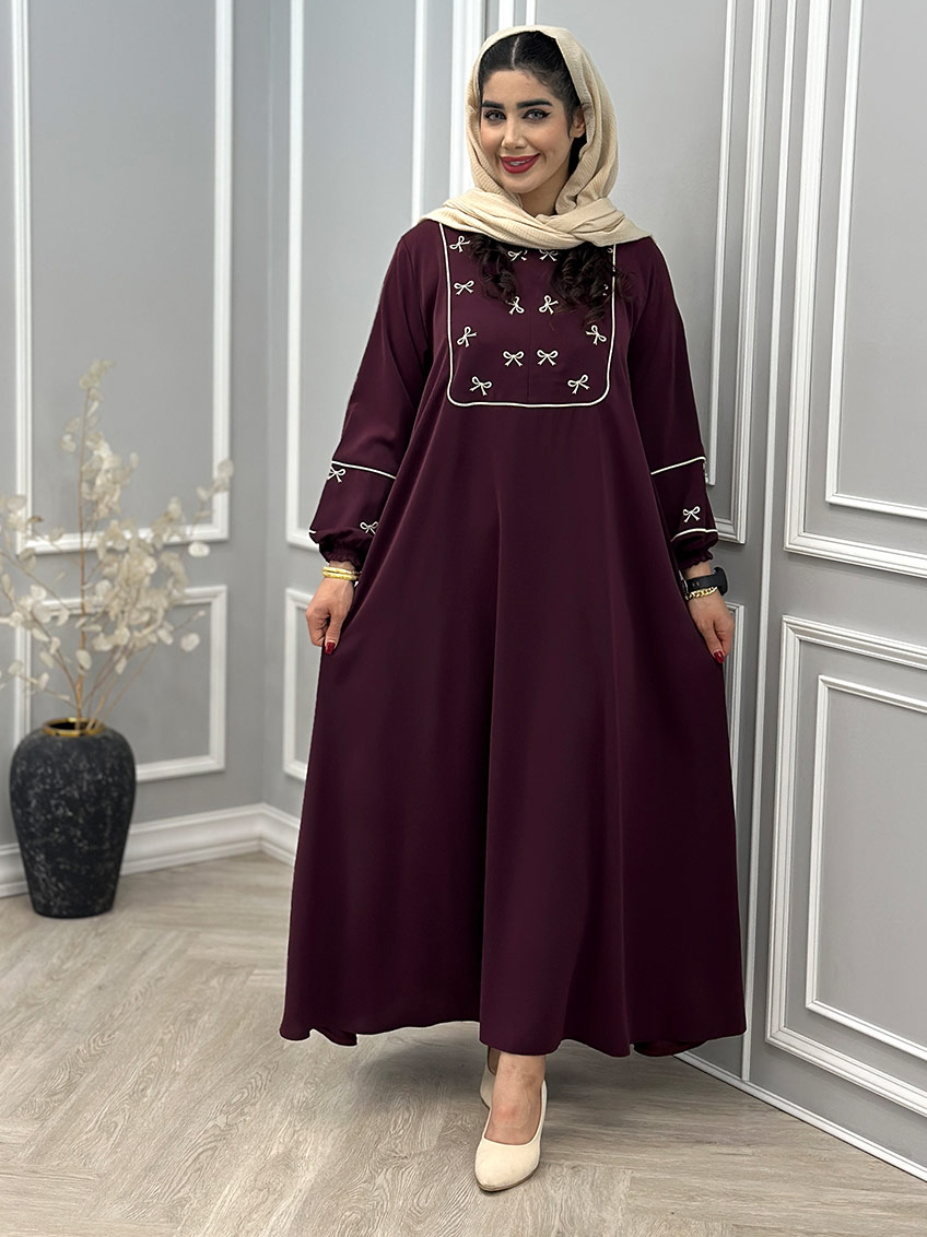 پیراهن بادمجانی 1