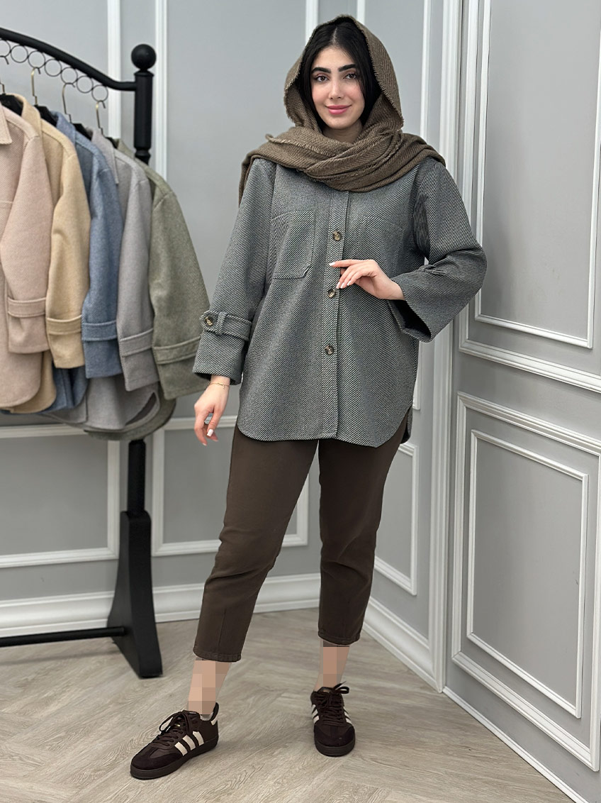 پالتو طوسی تیره 1