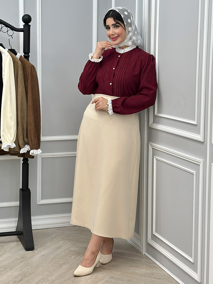 شومیز مخمل برکه کد : 10067 1