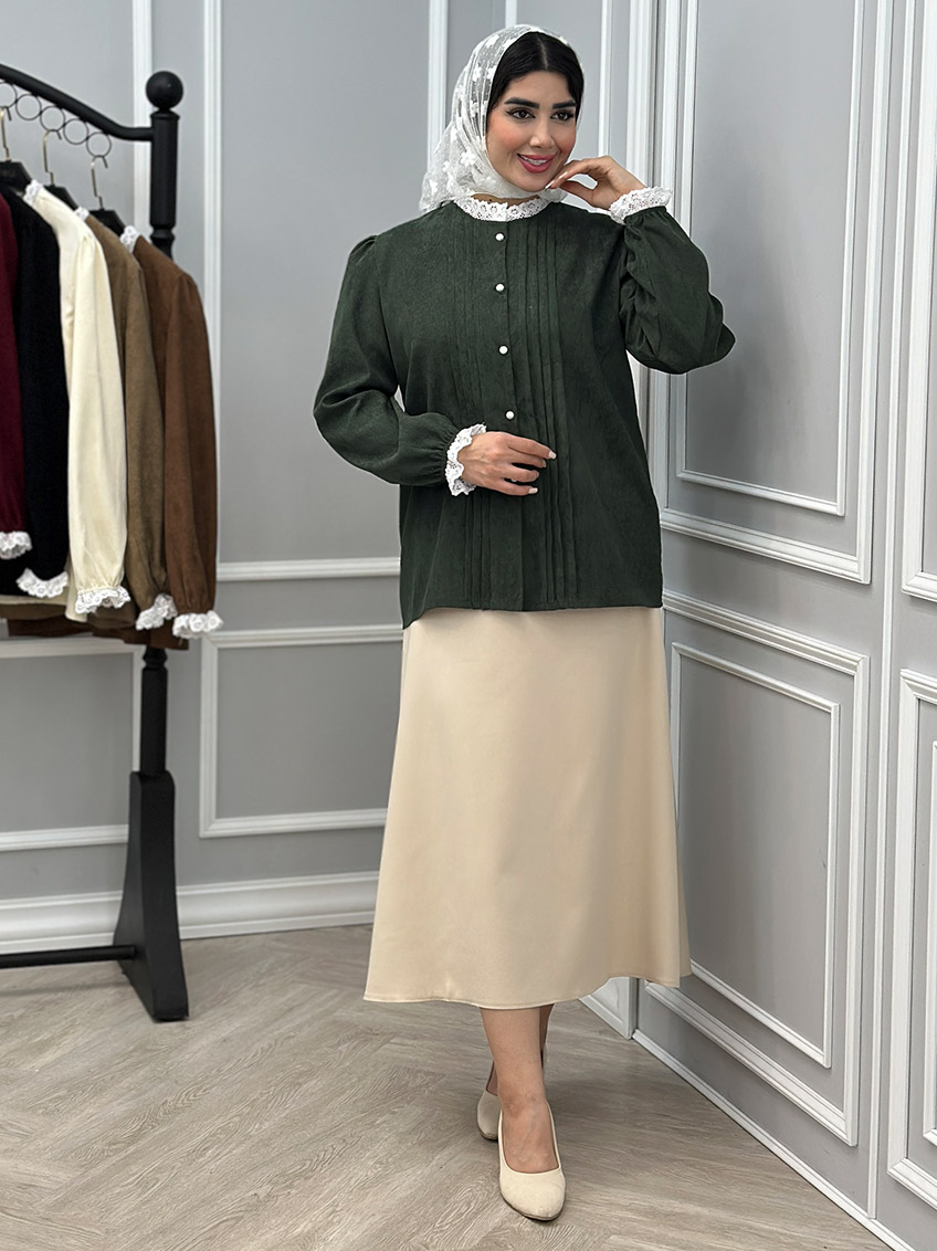 شومیز مخمل برکه کد : 10067 1