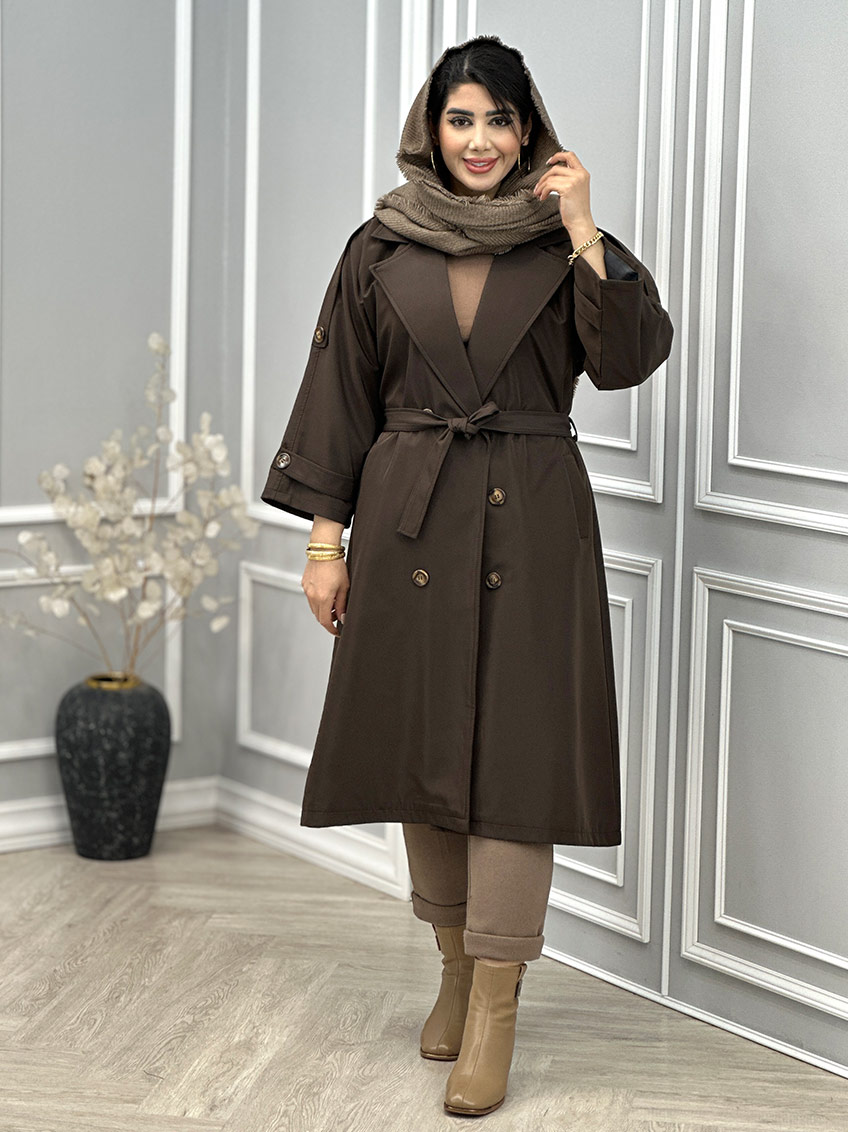 بارانی قهوه ای سوخته 1