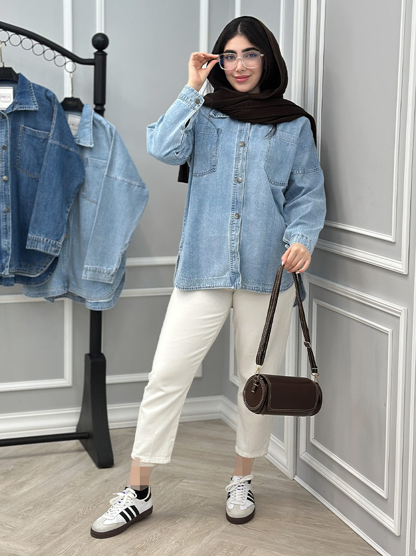 شومیز آبی یخی 1