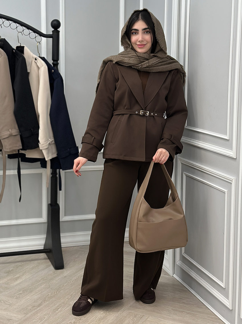 بارانی قهوه ای 1