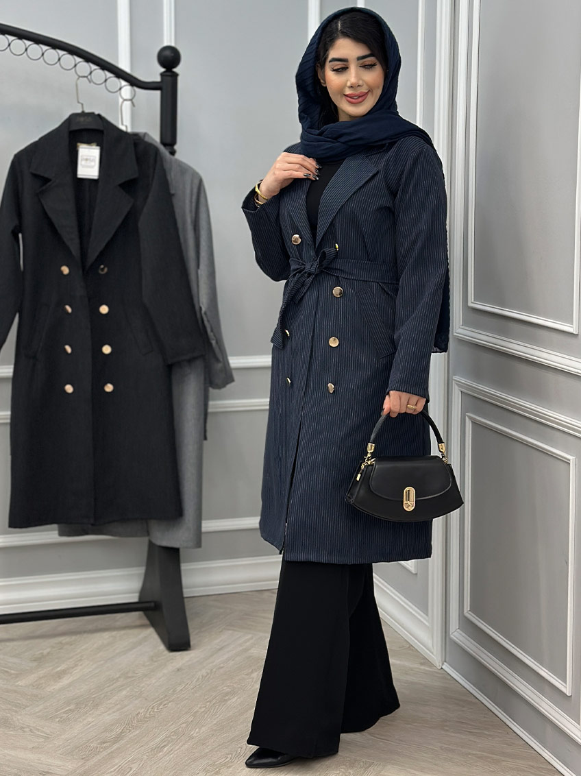 مانتو سرمه ای 1