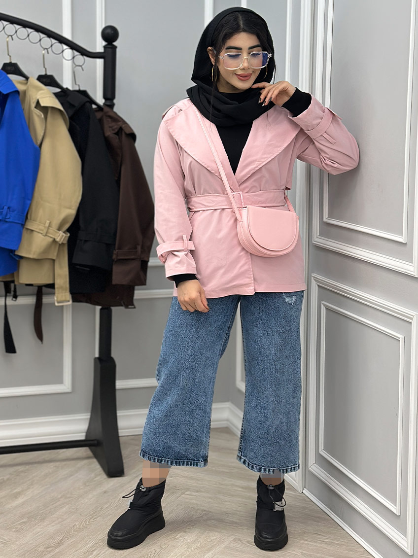 بارانی صورتی 1